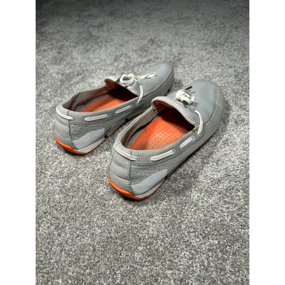 Swims Breeze Wave Boat Shoes‎ Mens 9 Grey Orange Mesh Loafers 21270-454A